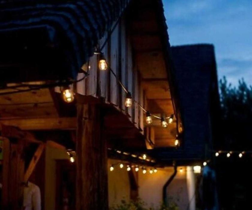 Водоустойчив гирлянд за външно осветление с 10 броя LED крушки