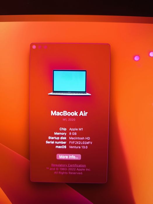 Macbook Air M1 2020