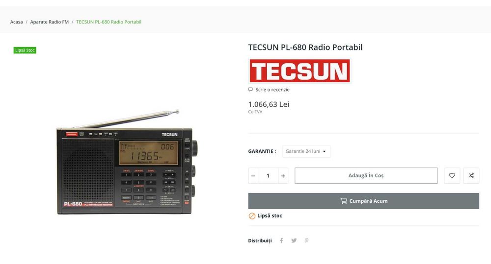 radio Tecsun PL-680, SSB, FM, AM, AIR band, nou