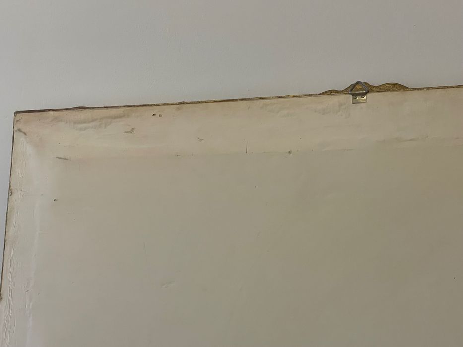Tablou tradițional pictat manual pe panza vintage vechime 35 ani