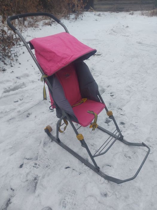 Санки коляска с чехлом