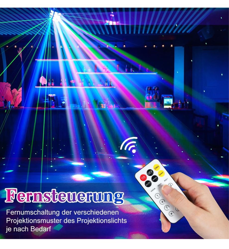 LED Stage Lighting, Party Lighting, DMX512 2 in 1 RGB Disco Light