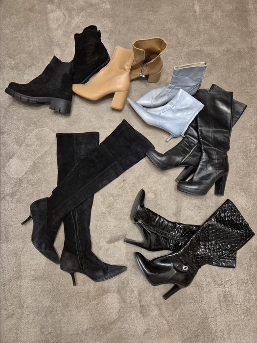 Дамски ботуши и боти 38 и 37 номер