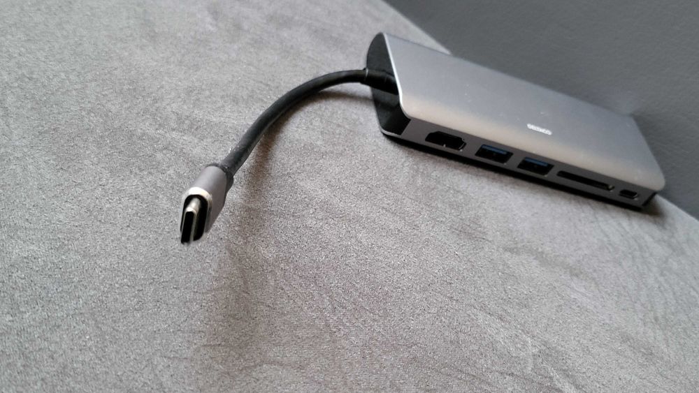 Adaptor USB-C DELTACO, USB-C FM, HDMI FM, 2 x USB-A  1xRJ45, UHD 30Hz