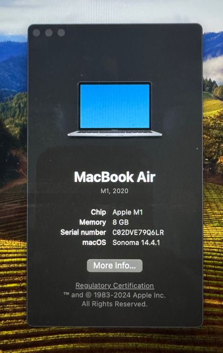 Macbook Air 13” M1 8GB RAM