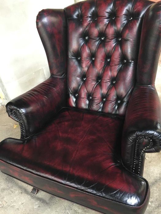 Fotoliu Chesterfield/Oxblood!