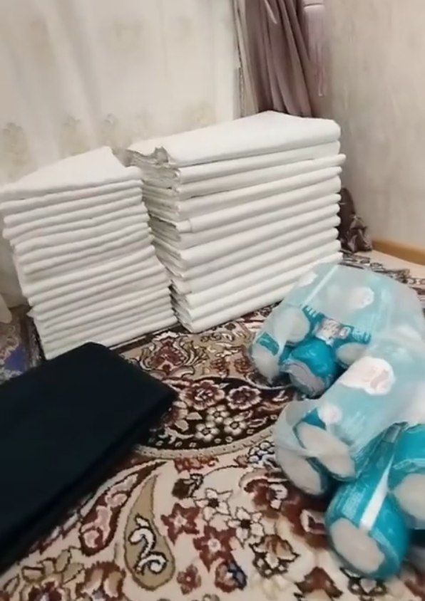 Kafanlik dostavka oq surp  komplekt paranji mirsak malla