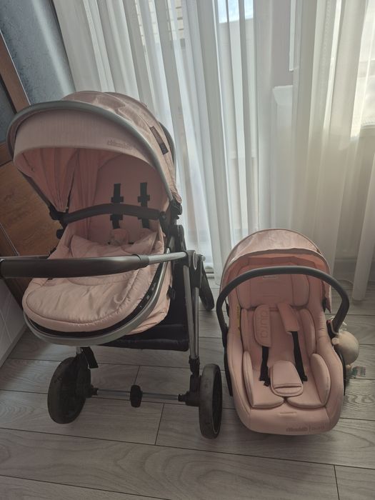 Cărut 3 în 1 transformabil și leagăn electric