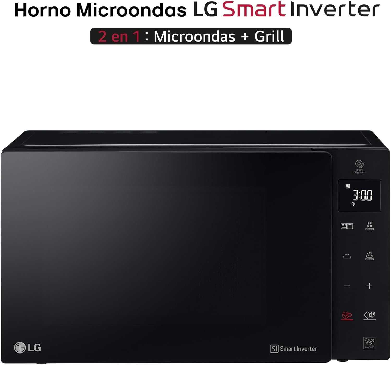 Инверторна микровълнова фурна LG Smart 25L (MH6535GDS) Черна