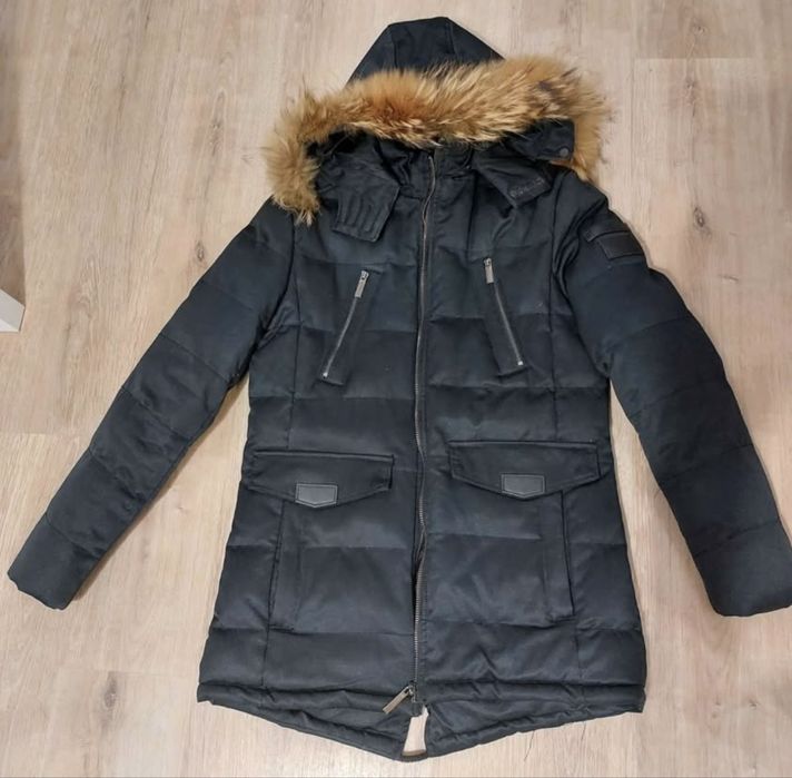 Мъжко зимно яке с пух от естествен косъм