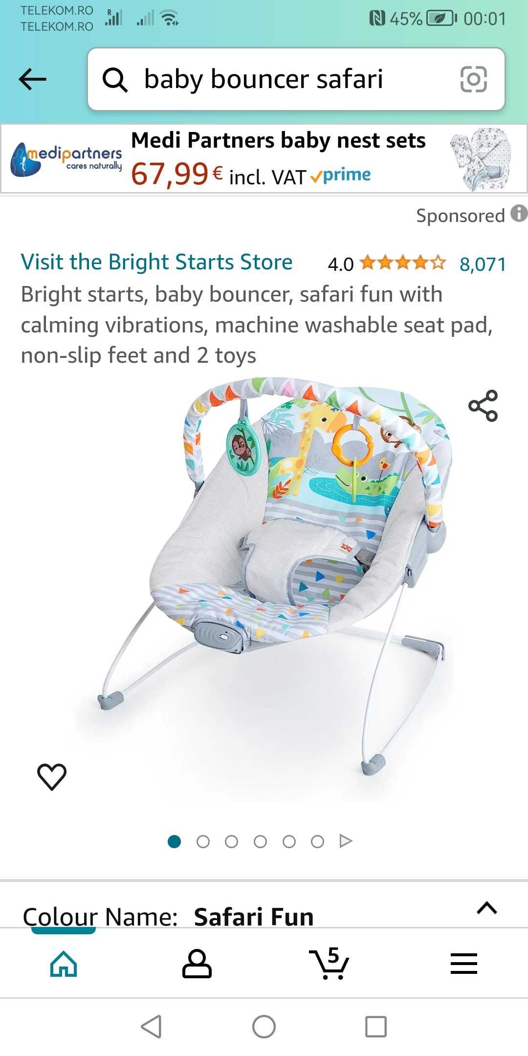 Baby bouncer Safari