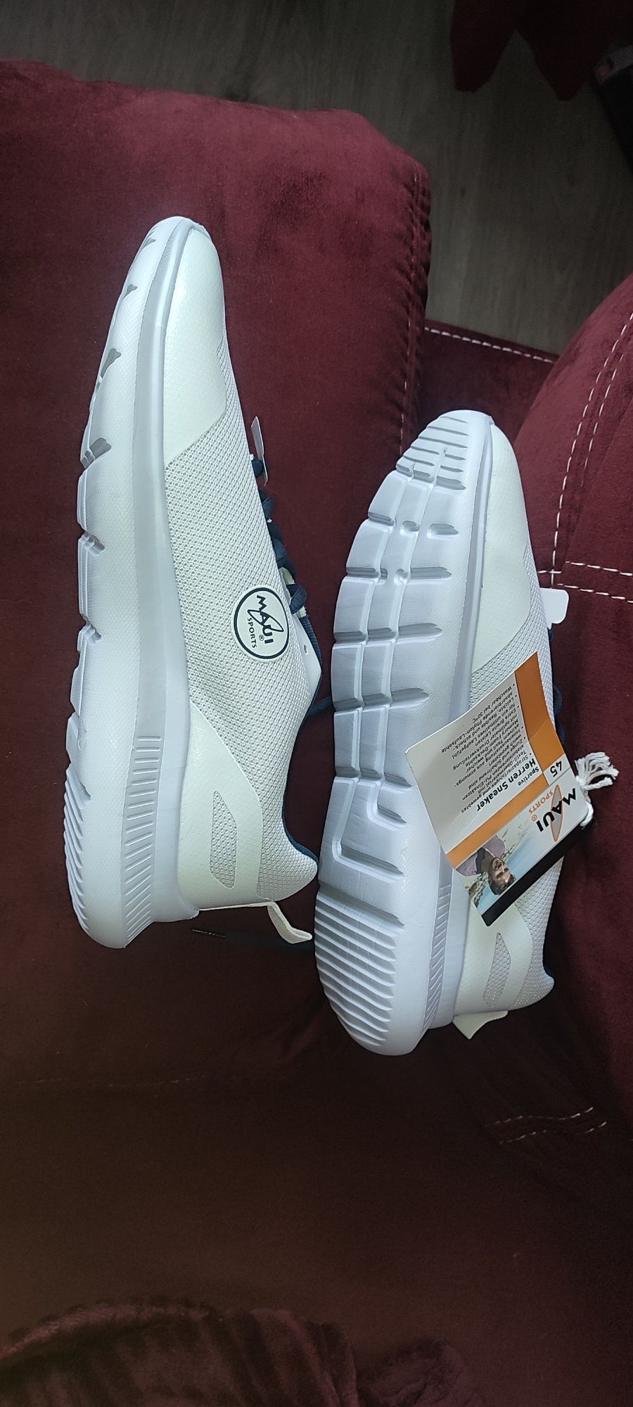 Sneaker albi bărbați material textil