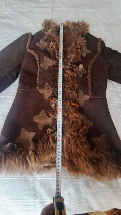 Дамско кожухче от агнешка кожа