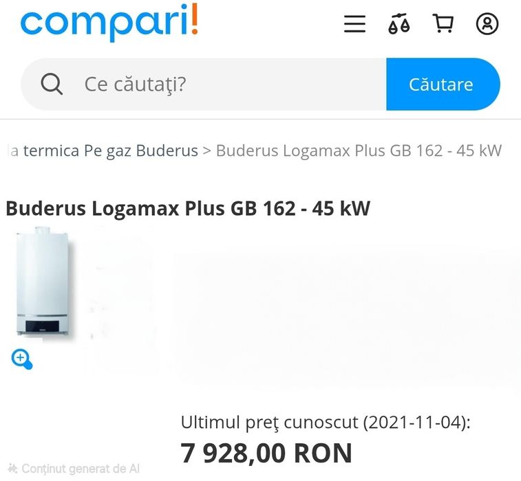 Centrala Buderus GB162-45