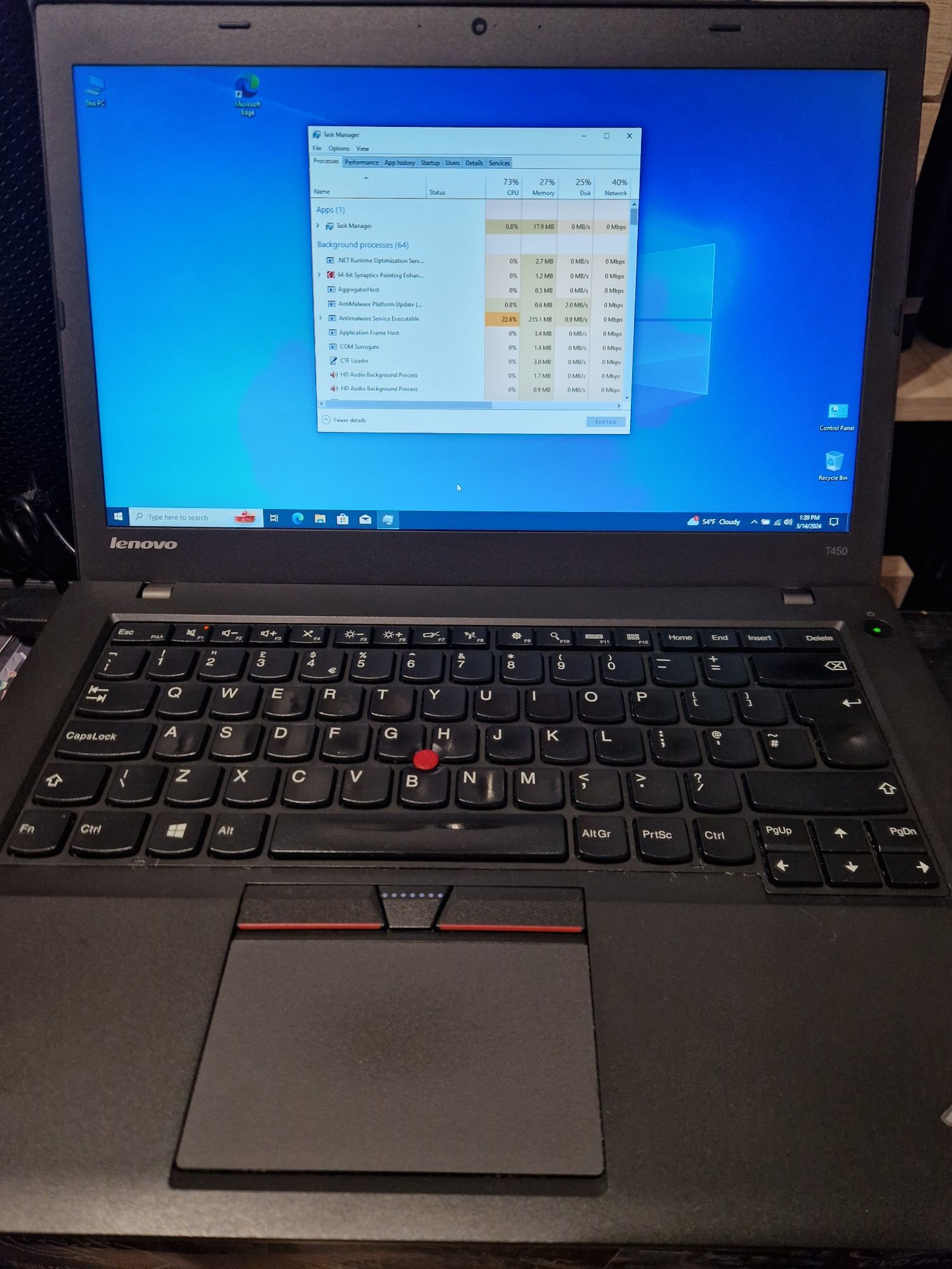 Laptop Lenovo T450, i5-5200U 2,2GHz, 8gb ram, 256 ssd, windows 10