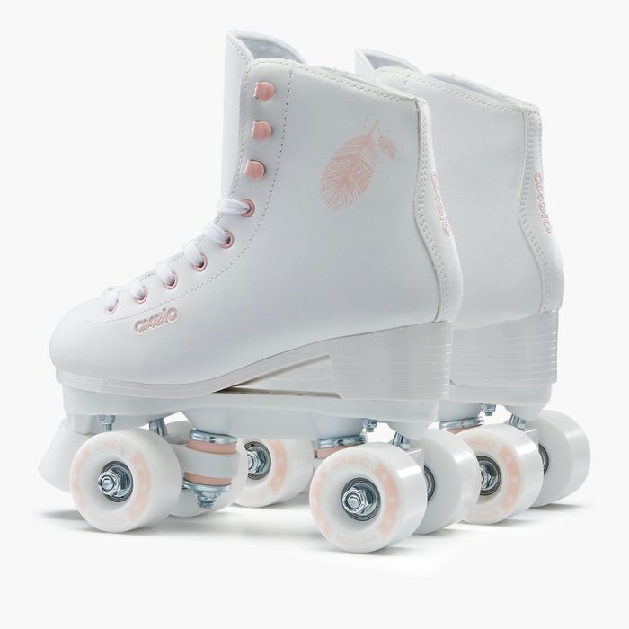 Patine cu rotile Quad 100 Alb - produs resigilat Decathlon