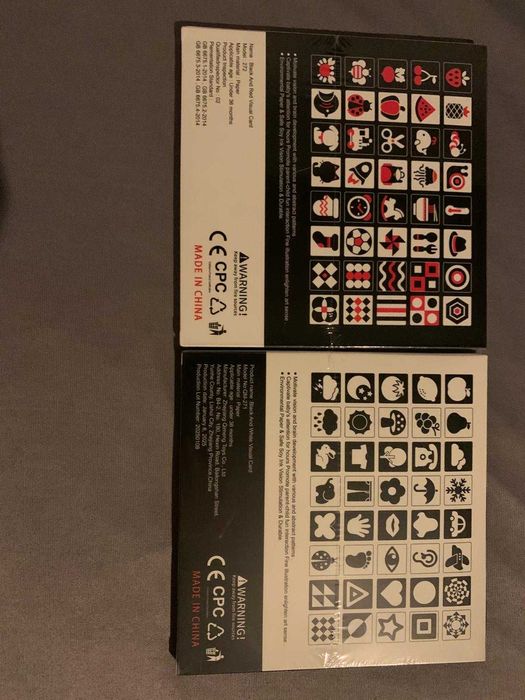 Set cartonase pentru stimulare vizuala bebe 0-3/ 3-6 luni sigilate