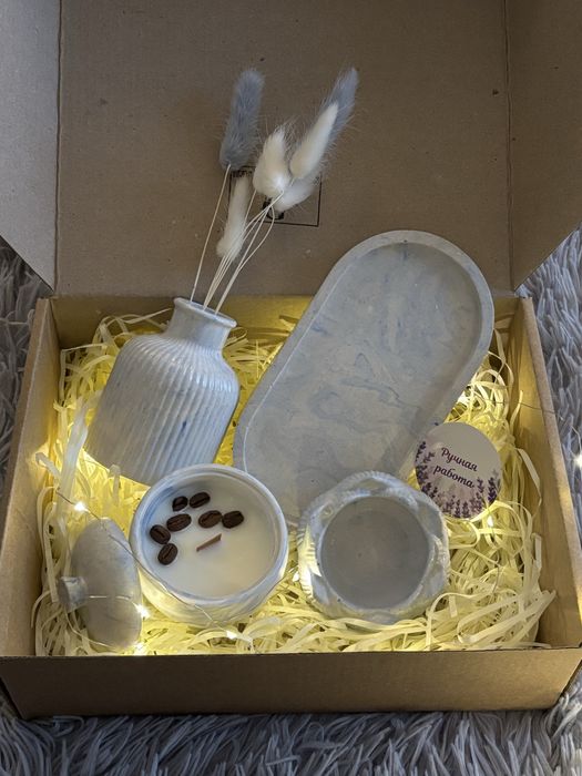 Гипсовые вазы и статуэтки для интерьера |Подарочный Набор