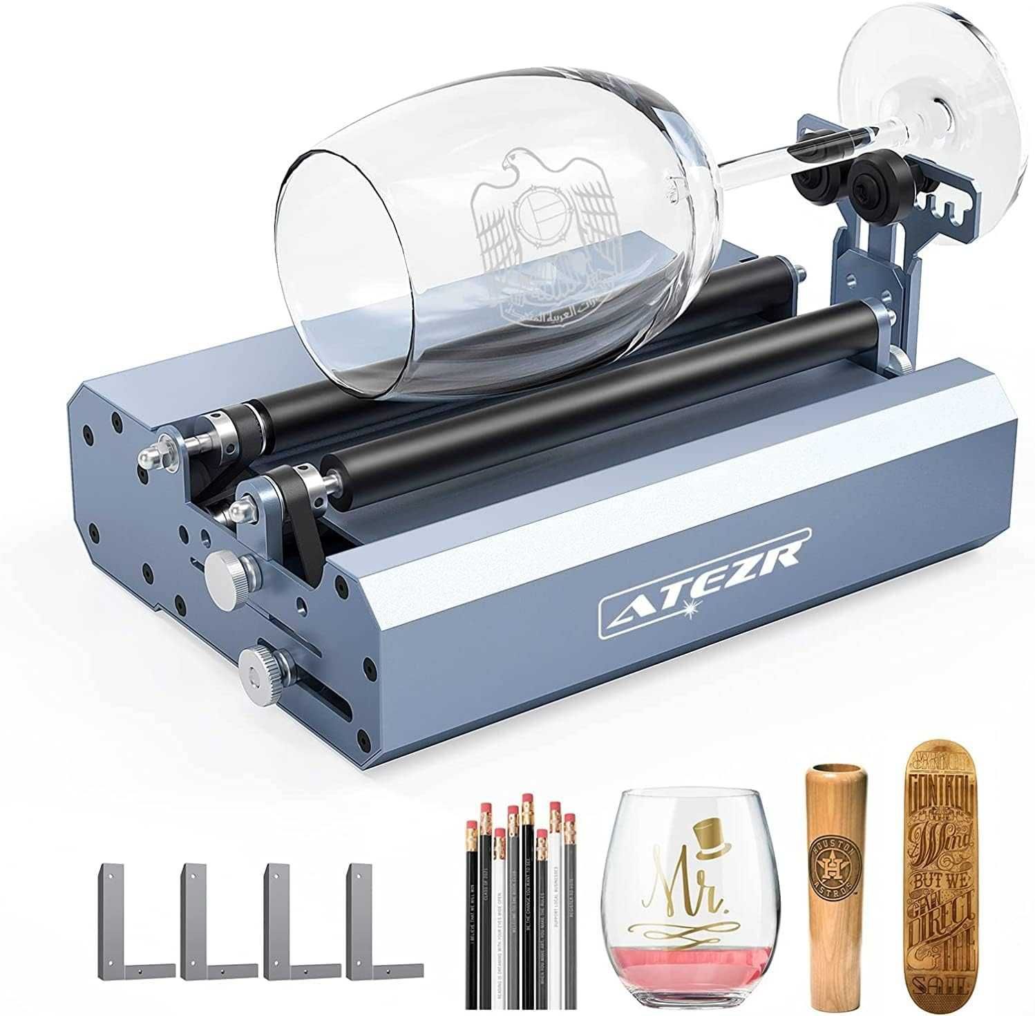 CNC Laser ATEZR P10 10WGravator + Sistem Roller + Compresor Air Assist