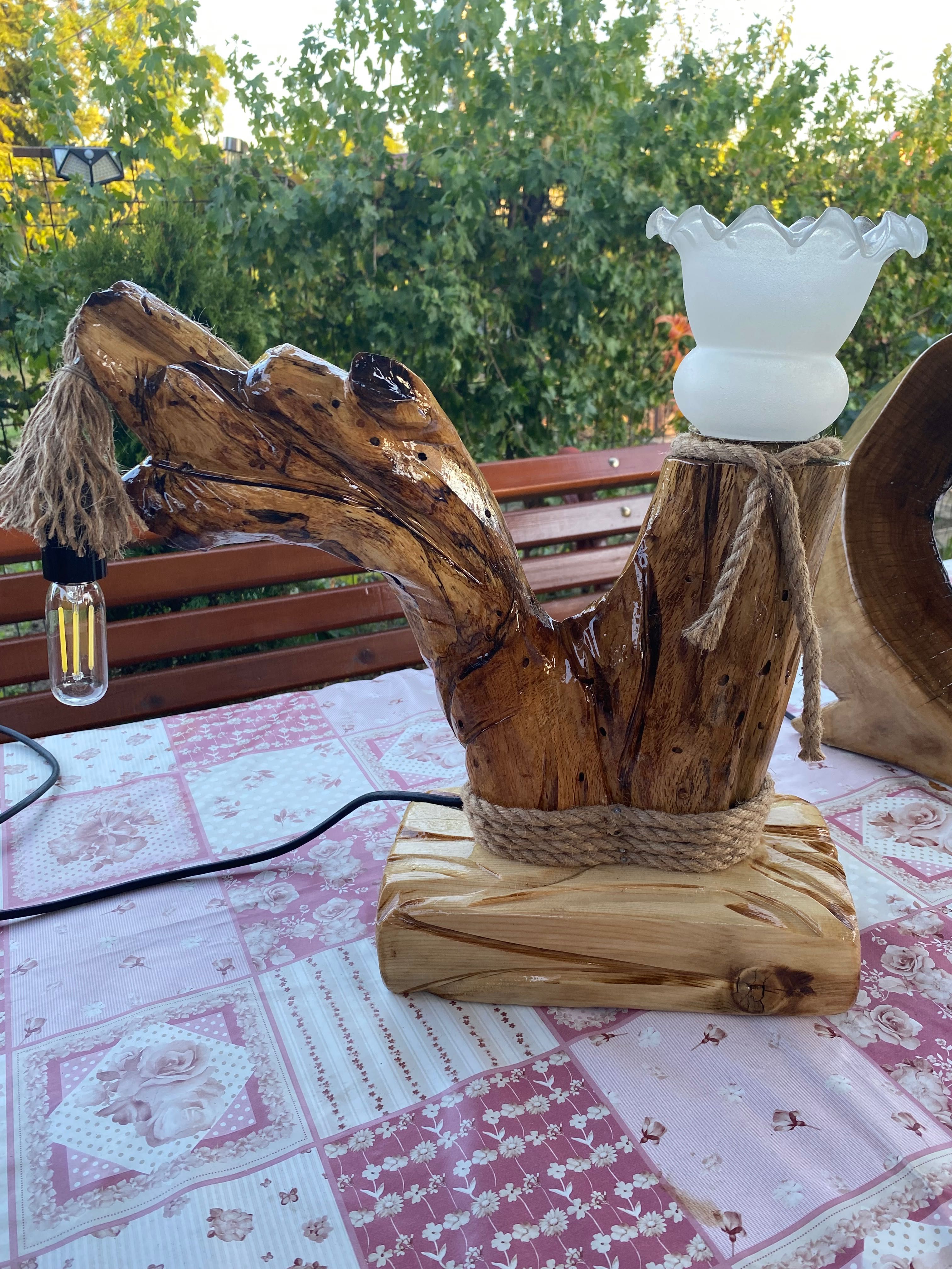 Lampă rustică handmade