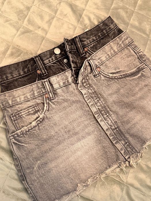 Сива дънкова къса пола ZARA