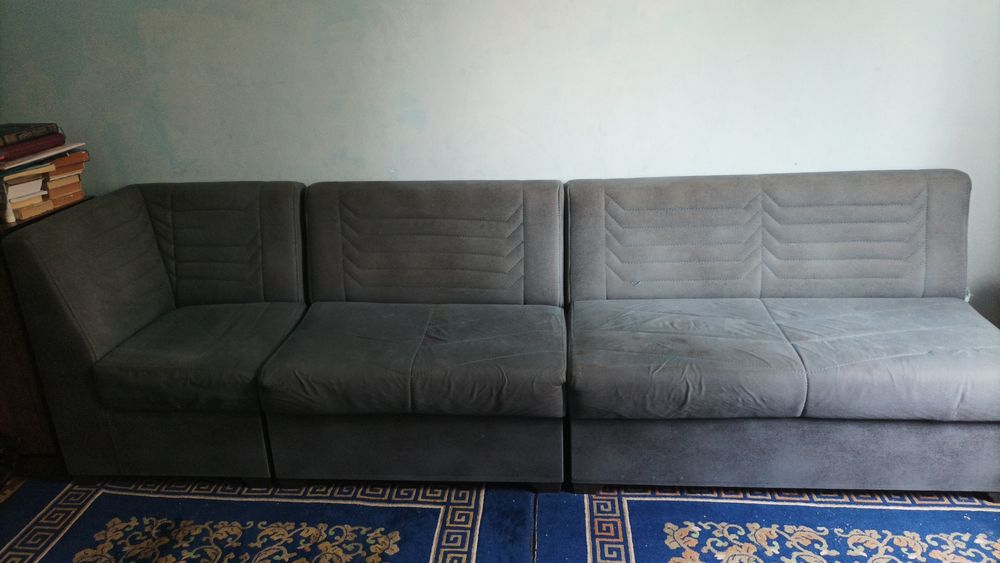 угловой диван с пуфиками  burchaklik divan kursichalari bn