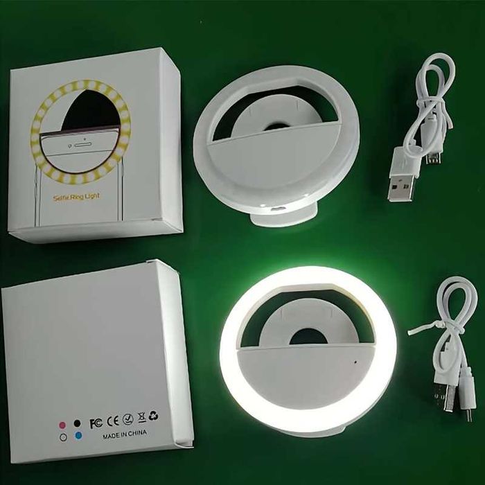 Мини LED Ринг Светлина за телефон-Селфита и Лайв Стрийминг–USB/Батерия