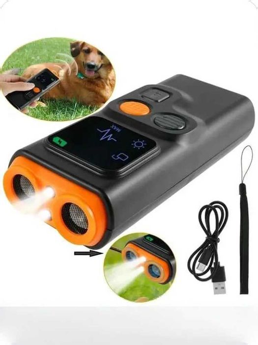 Отпугиватель собак ультразвуковой с фонариком, функцией дрессировки