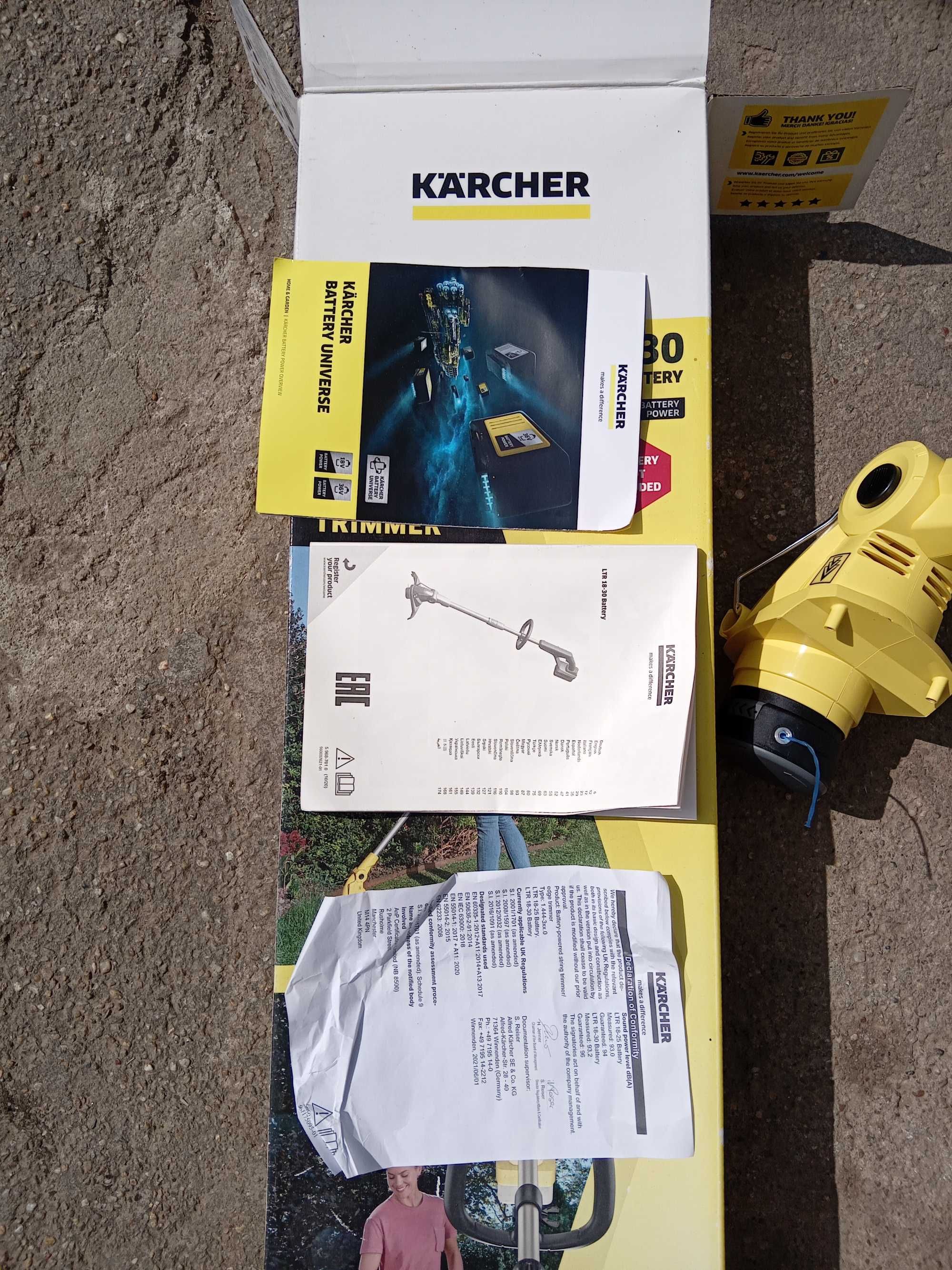 Trimmer telescopic pe baterie pentru gazon  (karcher)