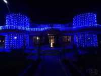 LED Завеса 3 х 3 м Син цвят BLUE 420лампи с Опция Снаждане