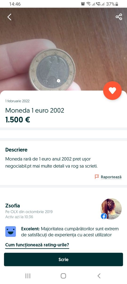 Moneda de 1 euro 2002