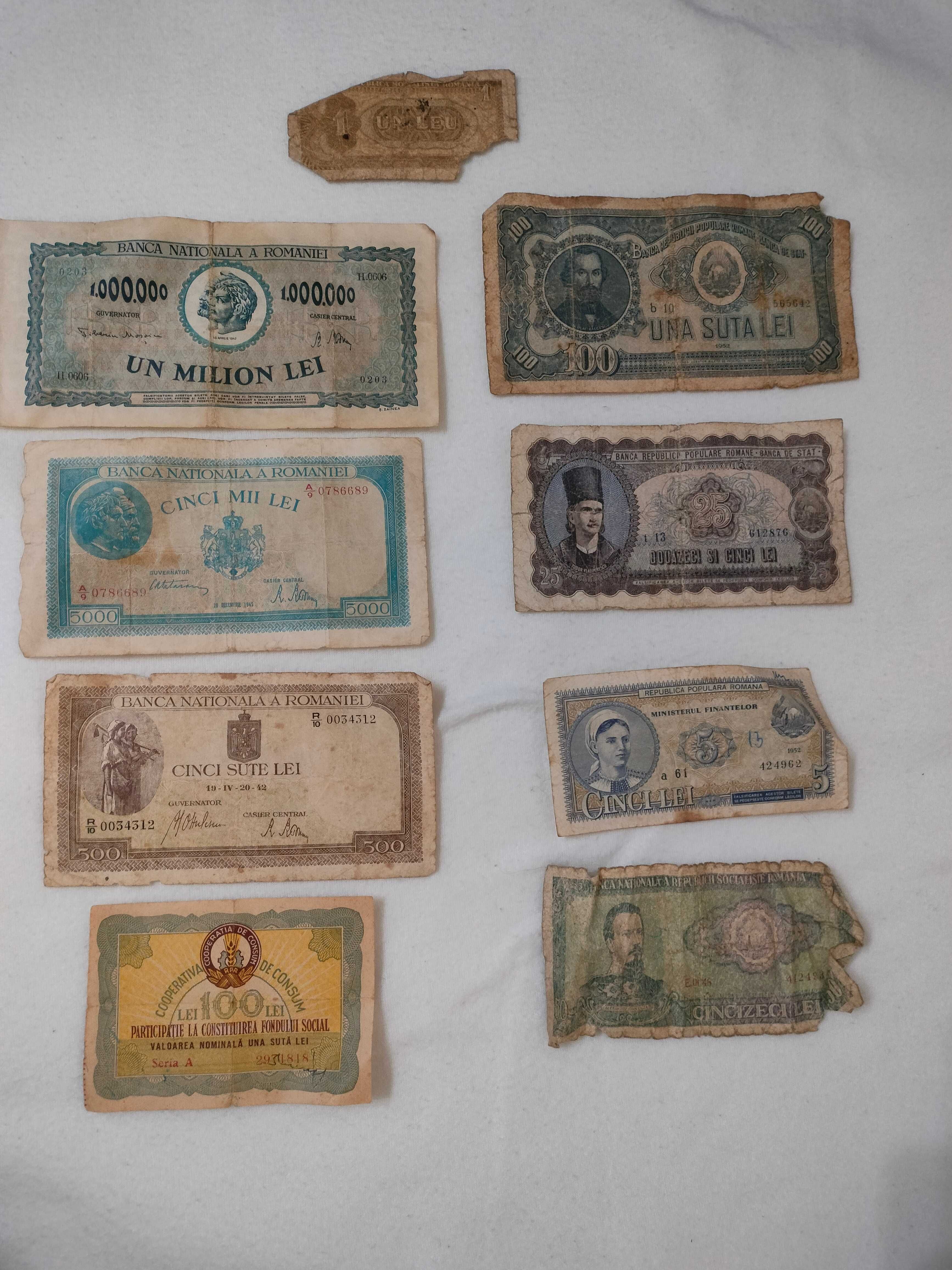 Bancnote și monede vechi