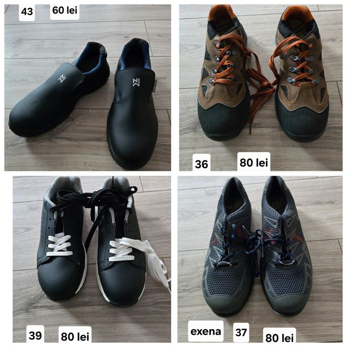 Incaltaminte pentru protecția muncii cu bombeu metalic