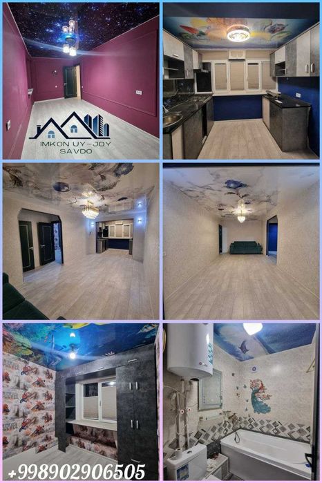 Квартира 2 хоналик евроремонт