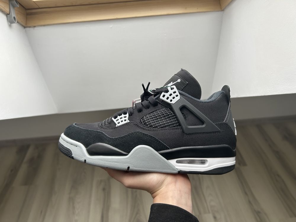 Jordan 4 Black Canvas