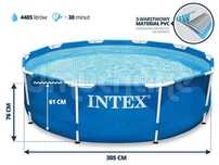 INTEX 305×76 Каркасный круглый бассейн BESTWAY stoyka basseyn