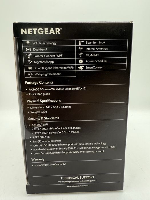 Netgear 4-Stream WiFi Mesh Extender AC1600 EAX12 Sigilat