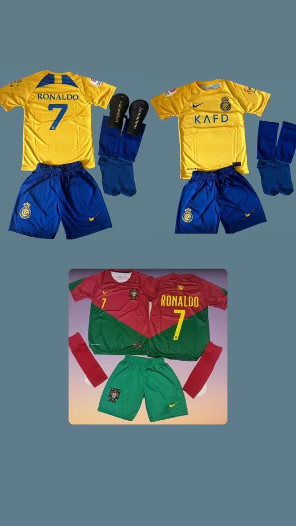 Echipamente fotbal copii Ronaldo/Messi/Vinicius/Benzema/Bellingham