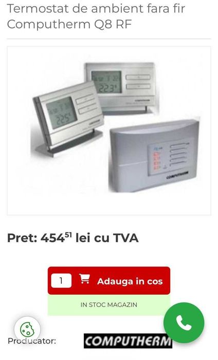 Vând sistem de automatizare caldura Computherm Q8RF