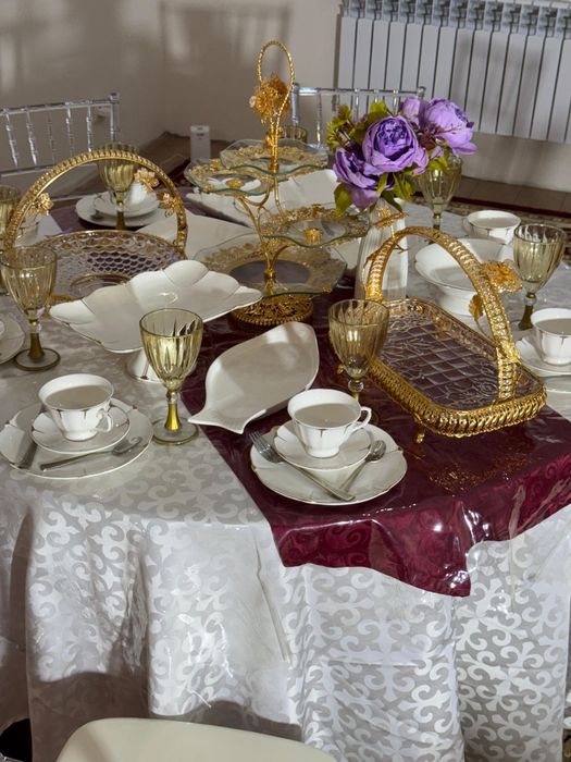 Аренда столов и посуды