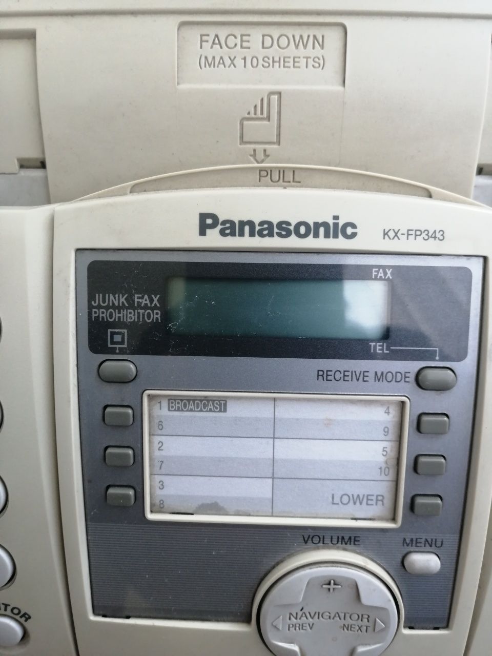 Fax Panasonic defect