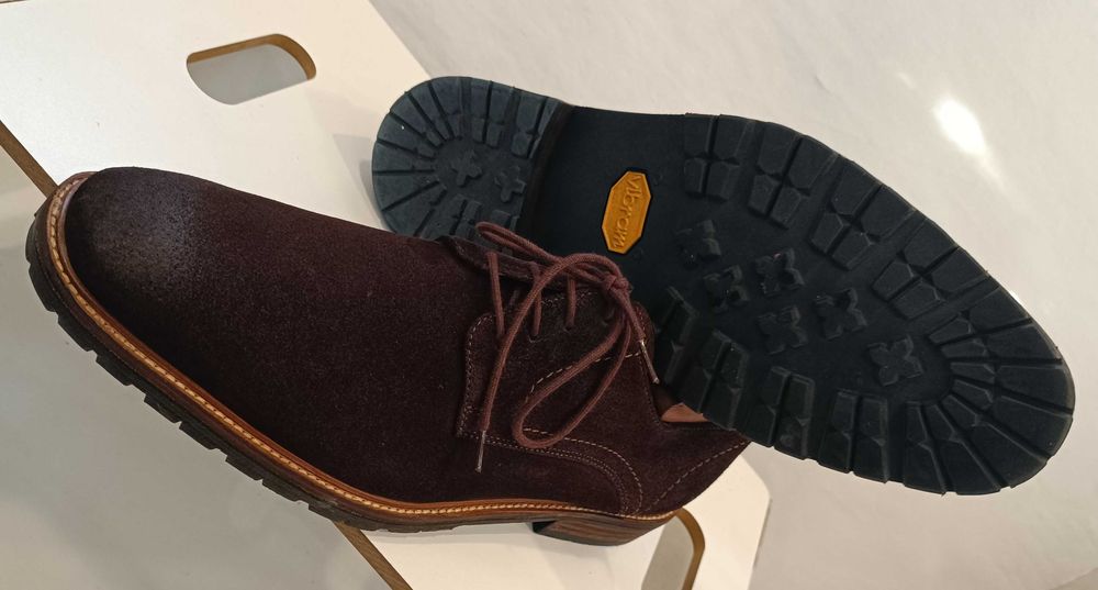 Pantofi derby 45 45.5 plain toe Salamander NOI piele nat talpa Vibram