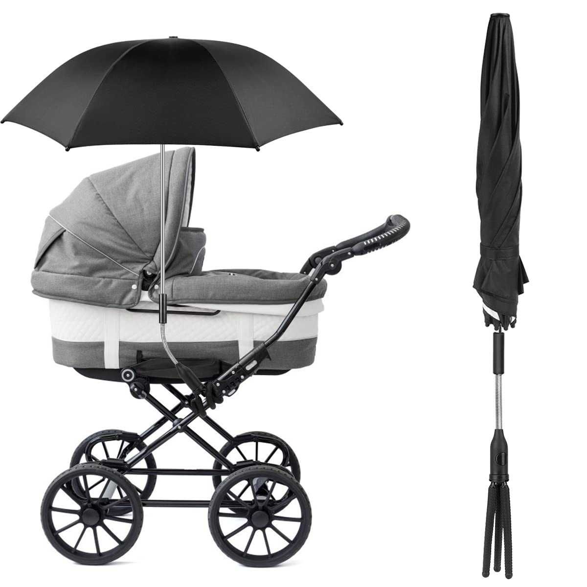 RIOGOO Pram Umbrella Универсален чадър 50+ UV Сенник за бебета