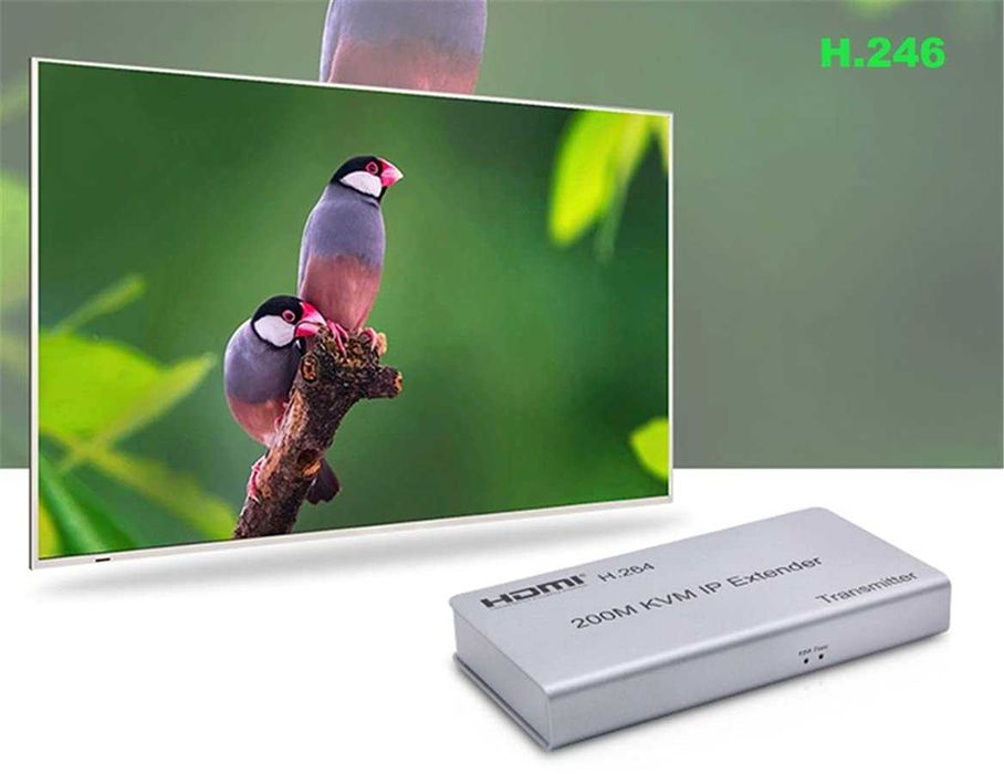 HDMI KVM Extender 200M prin IP cu USB si IR