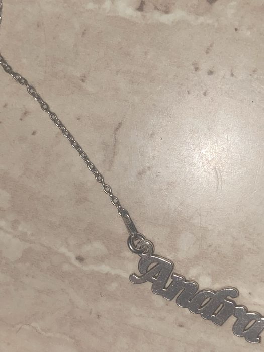 Lanțisor de argint cu numele inscriptionat Andra