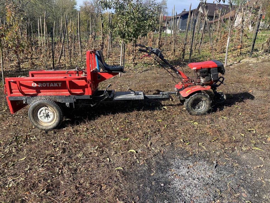 Rotakt motocultor cu remorcă