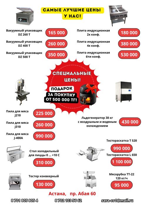 Оборудование для кафе, тестораскатка, плита, вакуумный упаковщик.