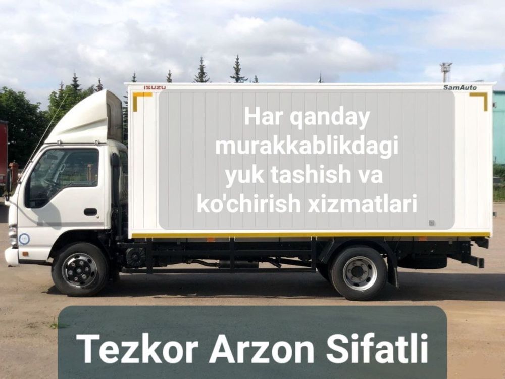 Uy ko’chirish 400,000dan Yuk ko’taruvchi 50,000dan