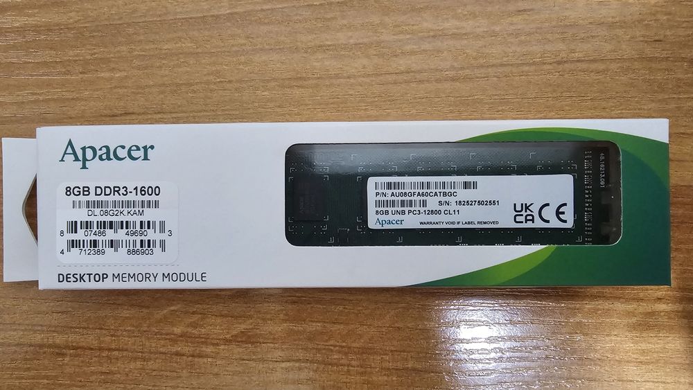 Apacer DDR-3 DIMM 8Gb/1600MHz PC12800