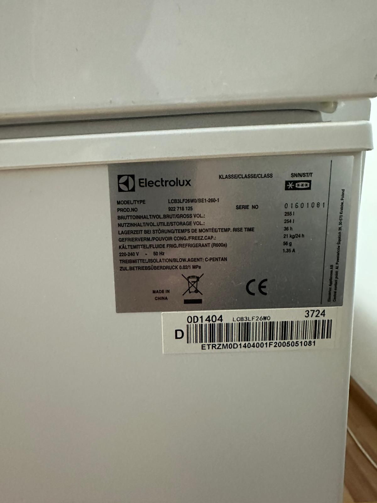 Ladă frigorifică electrolux